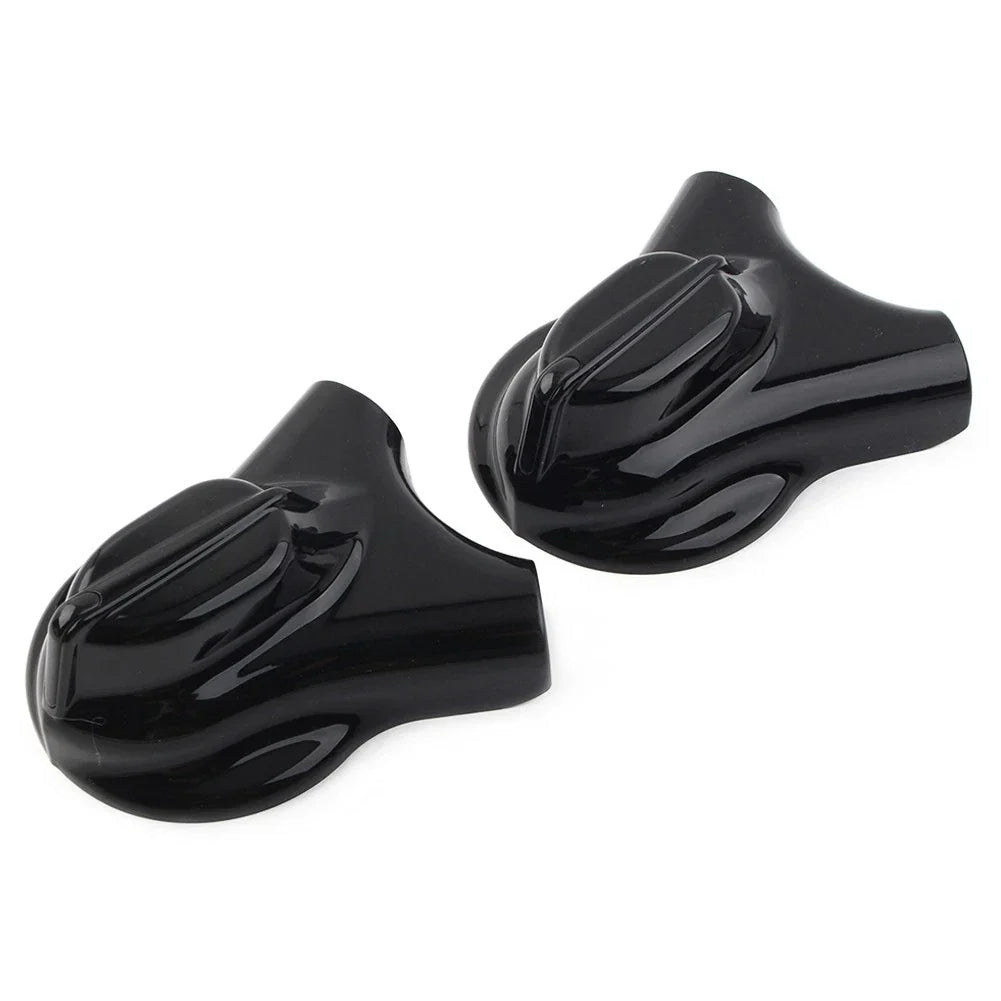 Black Rear Swingarm Axle Covers for Harley Heritage Softail (2008-2017)