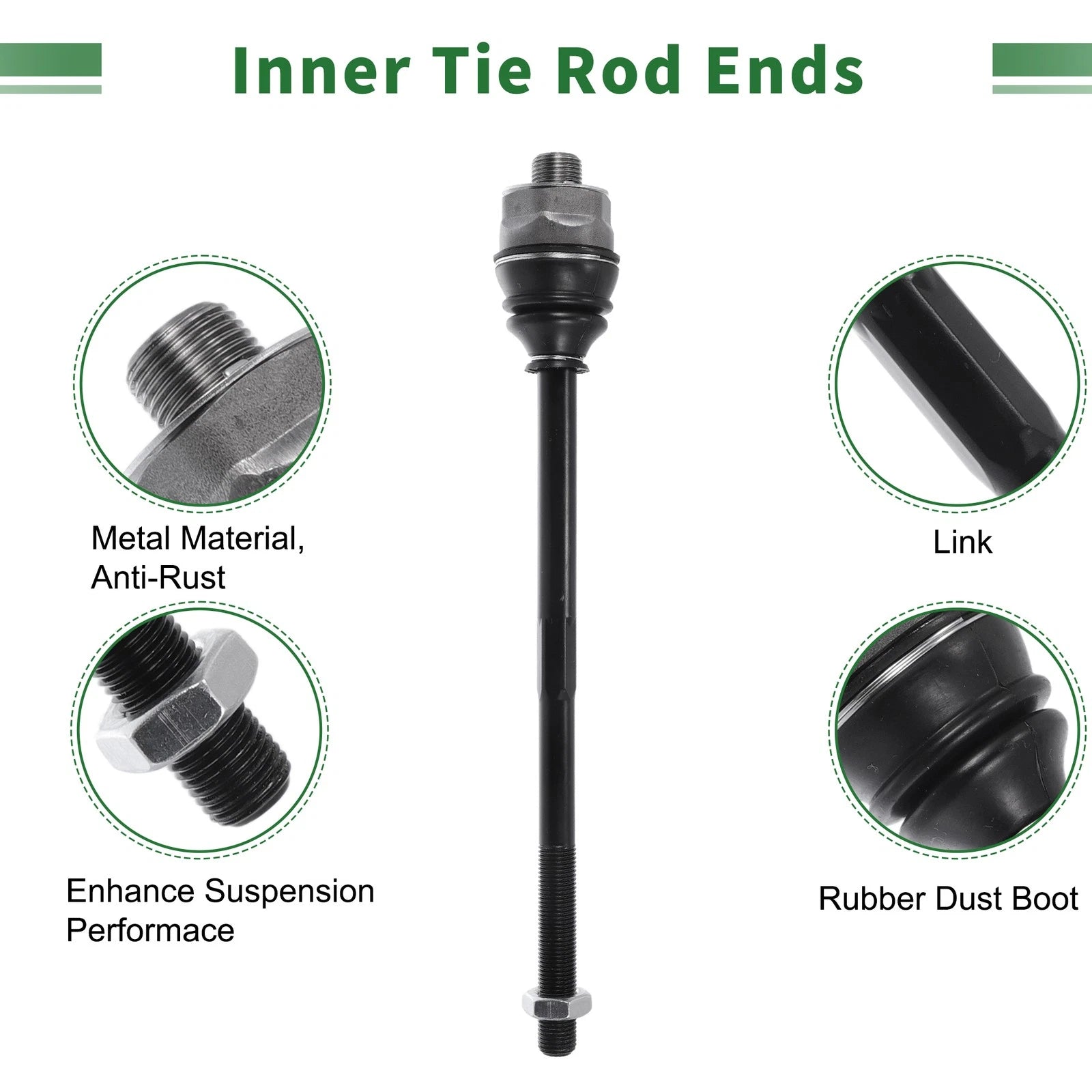 6pcs Front Suspension Kit Tie Rod End Sway Bar Link for Chevrolet Silverado 2500 (2001–2007)