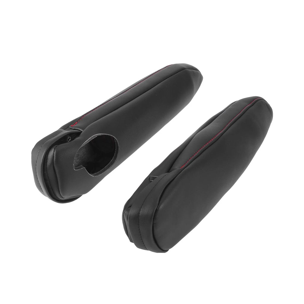 Pair Front Seat Armrest Covers for Toyota Sienna (2011–2018) - Black/Red Line