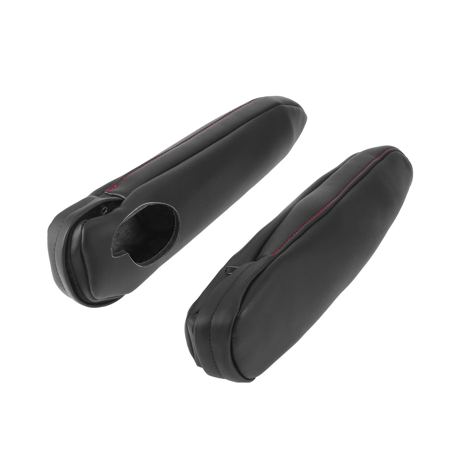 Pair Front Seat Armrest Covers for Toyota Sienna (2011–2018) - Black/Red Line