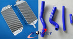 Aluminum Radiator + Blue Hose for Suzuki RM125 (2001-2008)