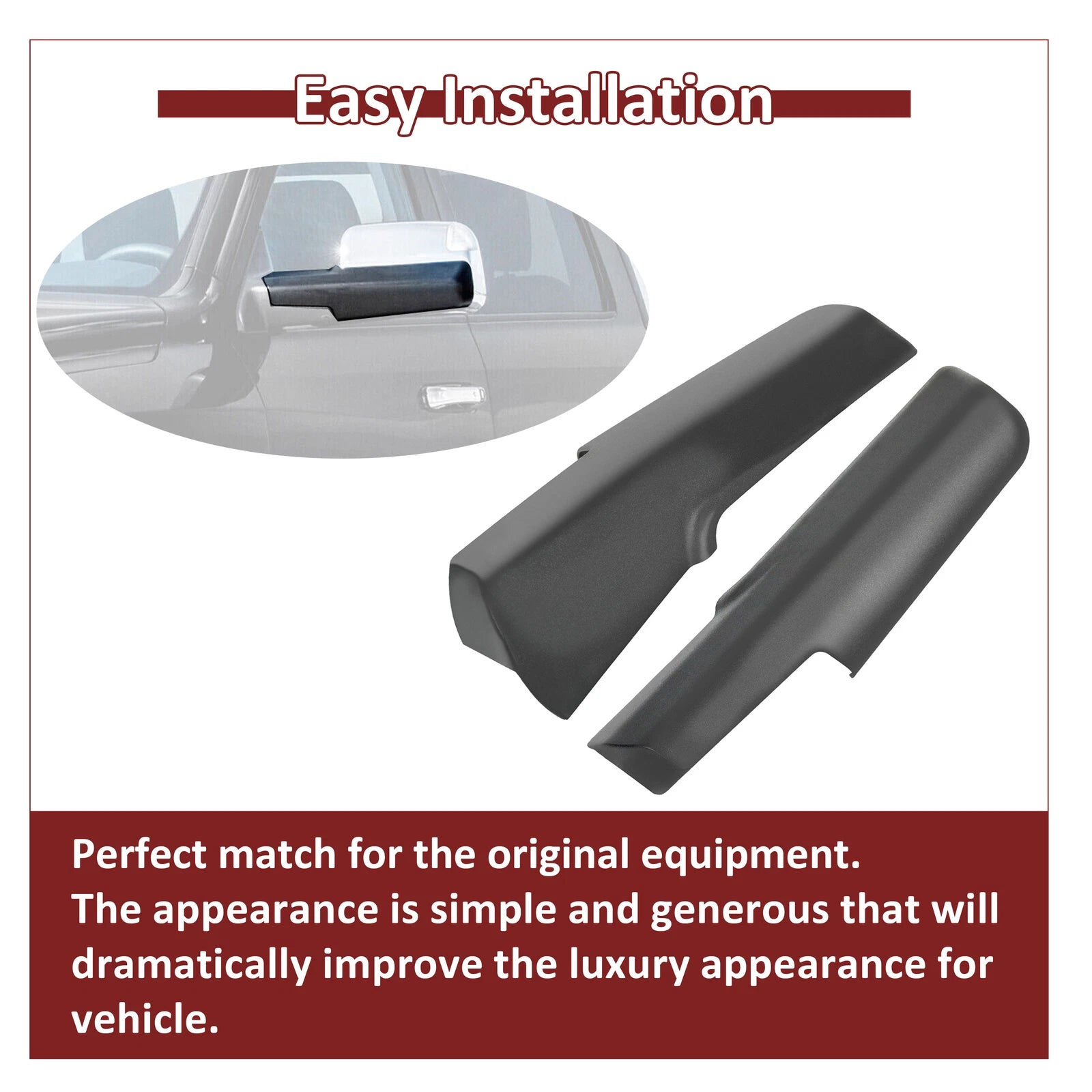 Set of 2 Trailer Tow Mirror Arm Covers for Dodge RAM 1500 2500 3500 (2002–2023)