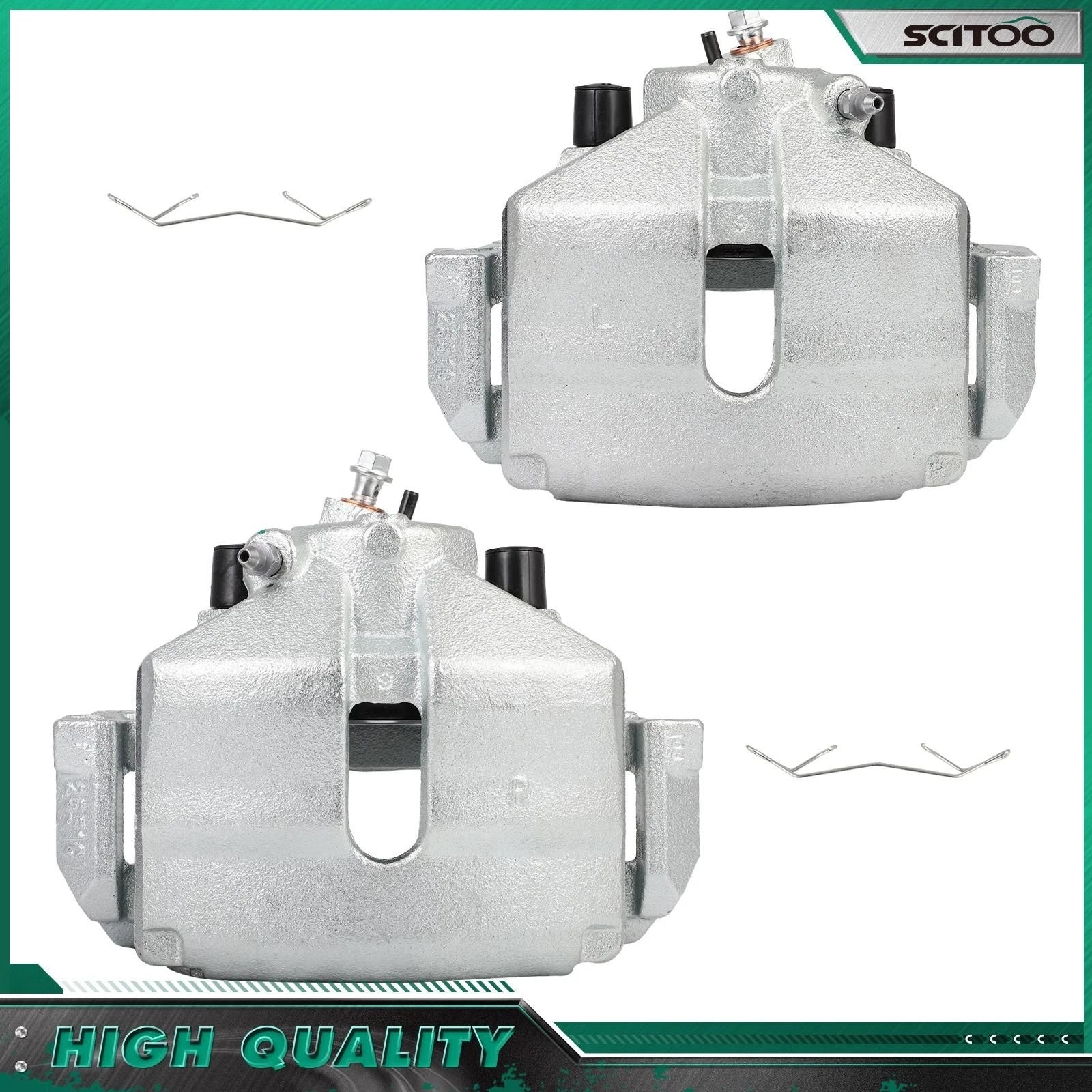Pair Front Brake Calipers w/ Bracket for Volkswagen Beetle (2016–2019)
