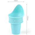 4 x Reusable Mini Ice Cream Cone Scoop Holders for Birthday Party Pink & Blue