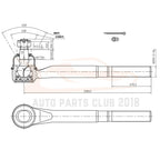 Set of 4 Suspension Tie Rod Ball Joints for Dodge Ram 3500 (1994–1999)