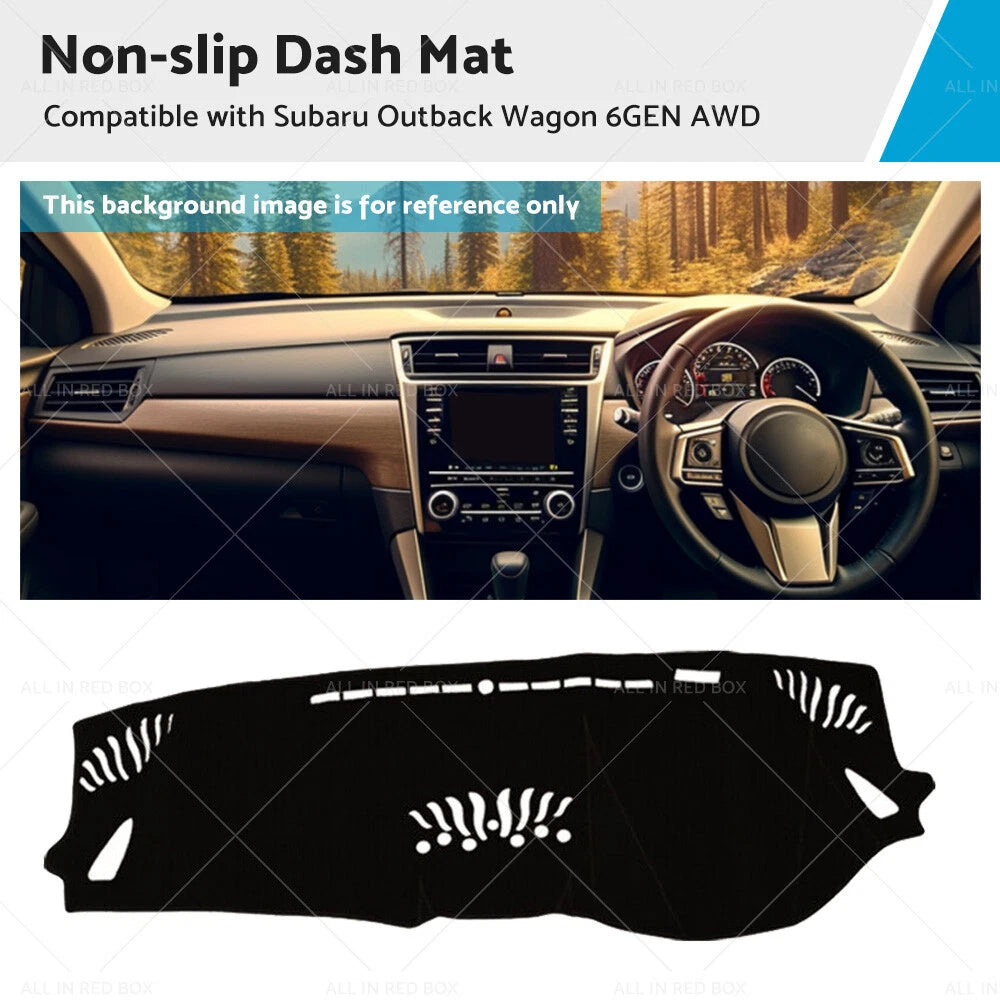 Black Non-Slip Dash Mat Cover for Subaru Outback (2021–2023)