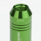 20 PCS Open End M12x1.25 60mm Tall Green Aluminum Lug Nuts + Adapter