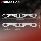 2X Exhaust Manifold Gasket for Chevy Isuzu Cadillac SBC Engine (1404)