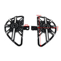 2X Rear Passenger Footrest Floorboard Black Aluminum for Harley Touring Softail