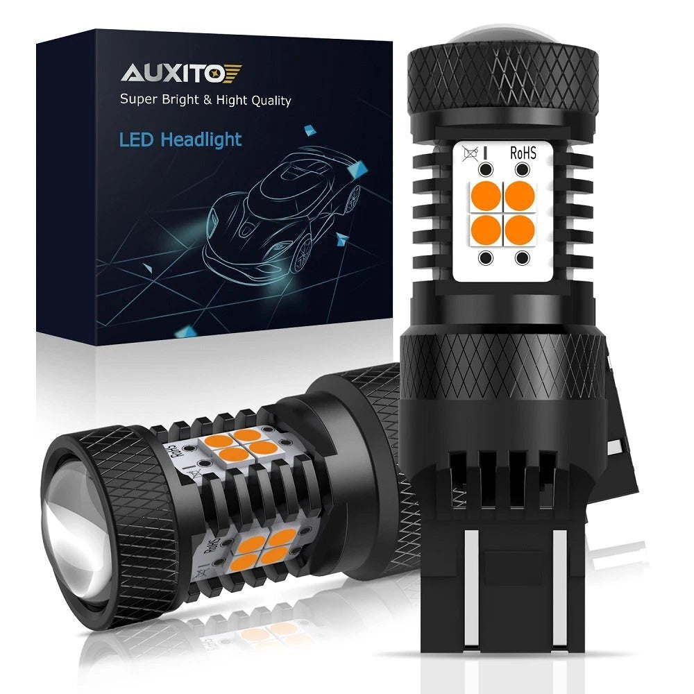 2X AUXITO 7443 7440 Amber LED Turn Signal Light Bulbs for