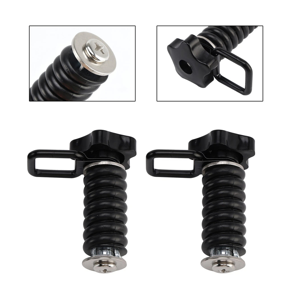 2X Tie Down Anchor D-Ring 1" Black for Polaris RZR 570 800 900 1000