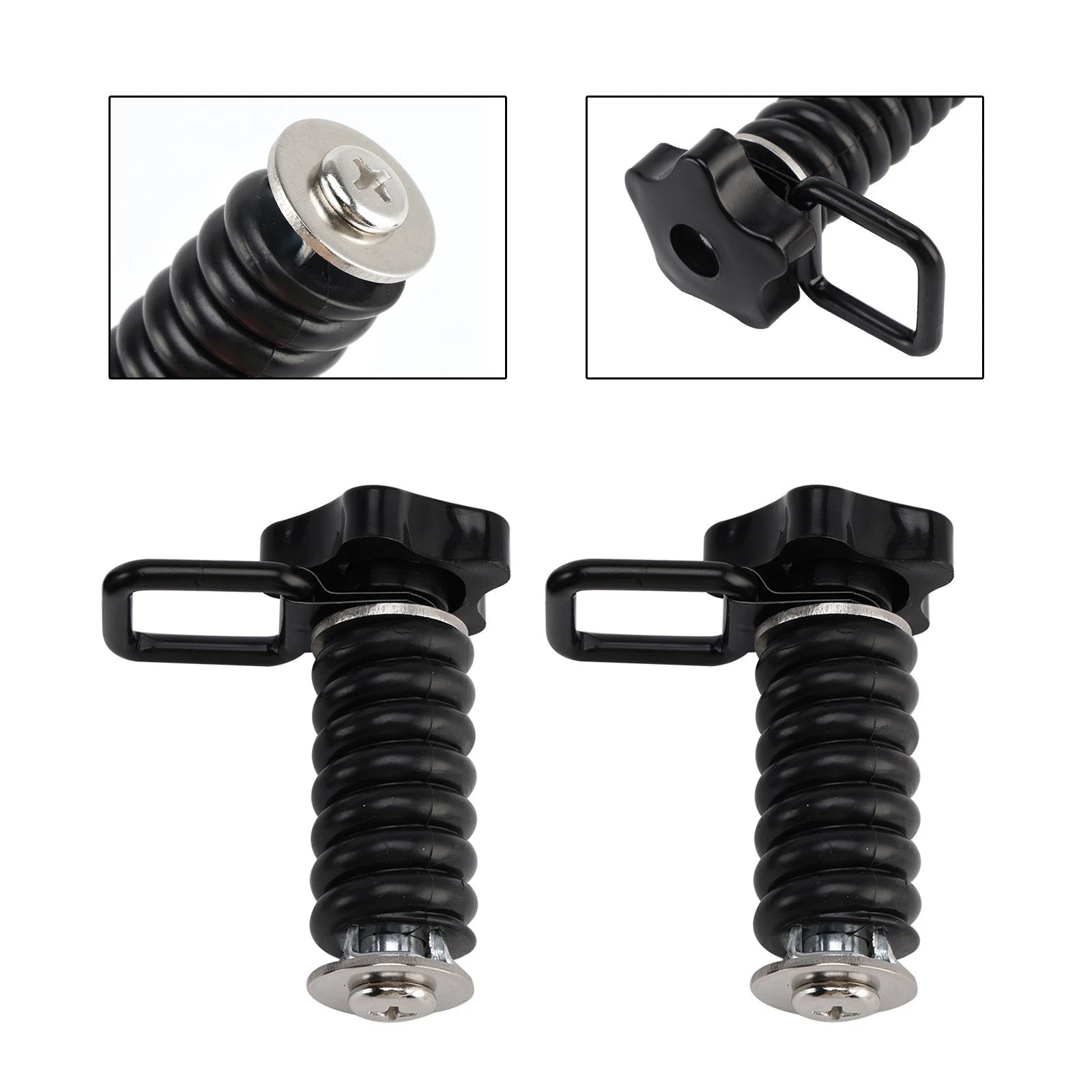 2X Tie Down Anchor D-Ring 1" Black for Polaris RZR 570 800 900 1000