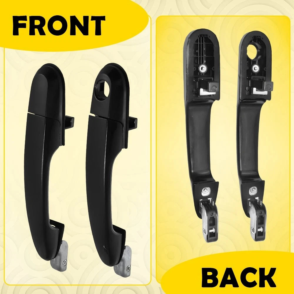 Pair Exterior Door Handles for Hyundai Tucson (2005–2009) Black