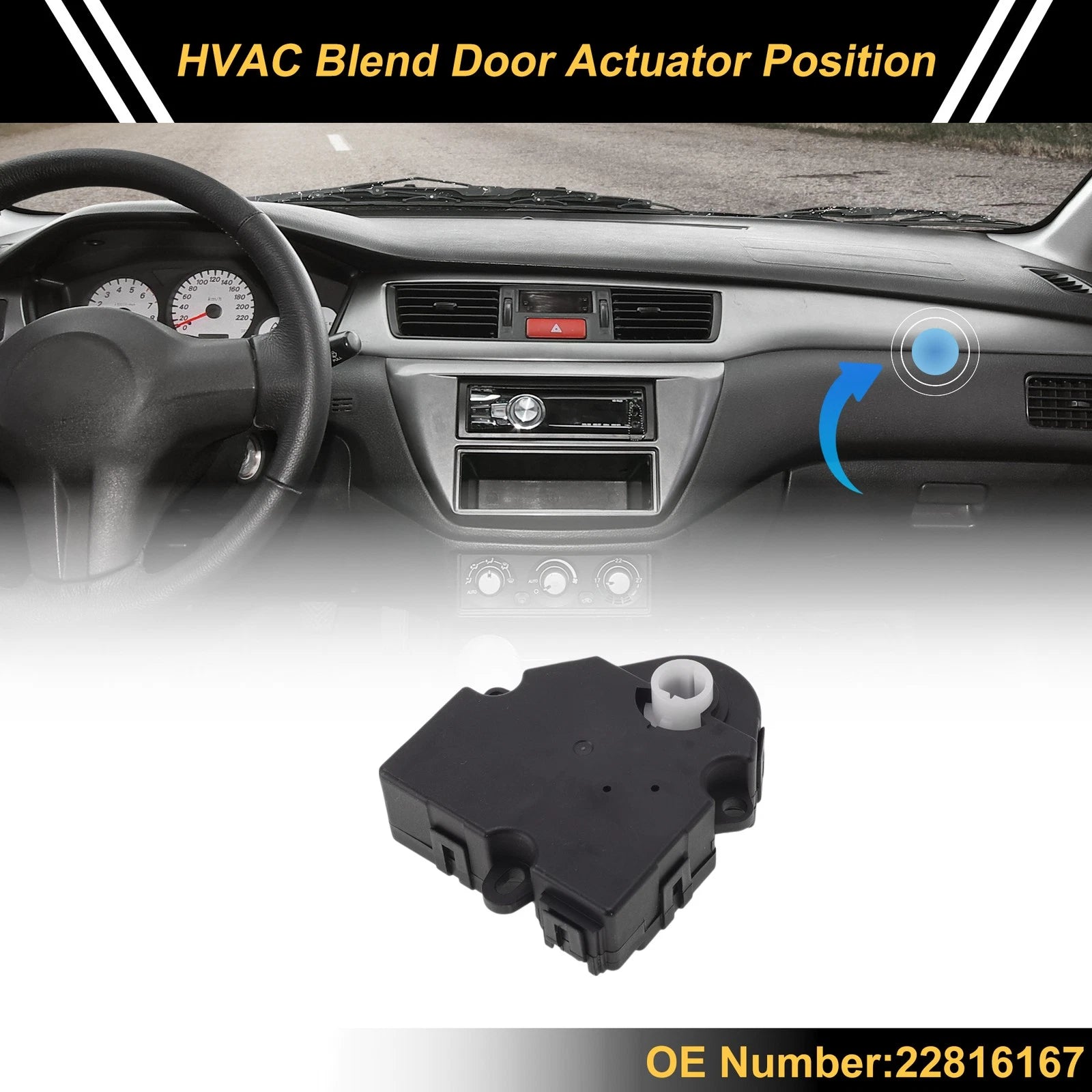 HVAC Heater Blend Door Actuator for Buick Enclave (2013–2017) No. 22816167