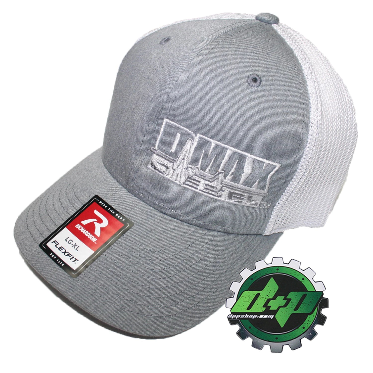Dmax Duramax Truck Hat Richardson 110 Gray Denim White Mesh L/XL