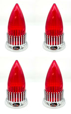 Chrome Flush Mount Tail Light Bezels and Lenses for 1959 Cadillac (Set of 4)