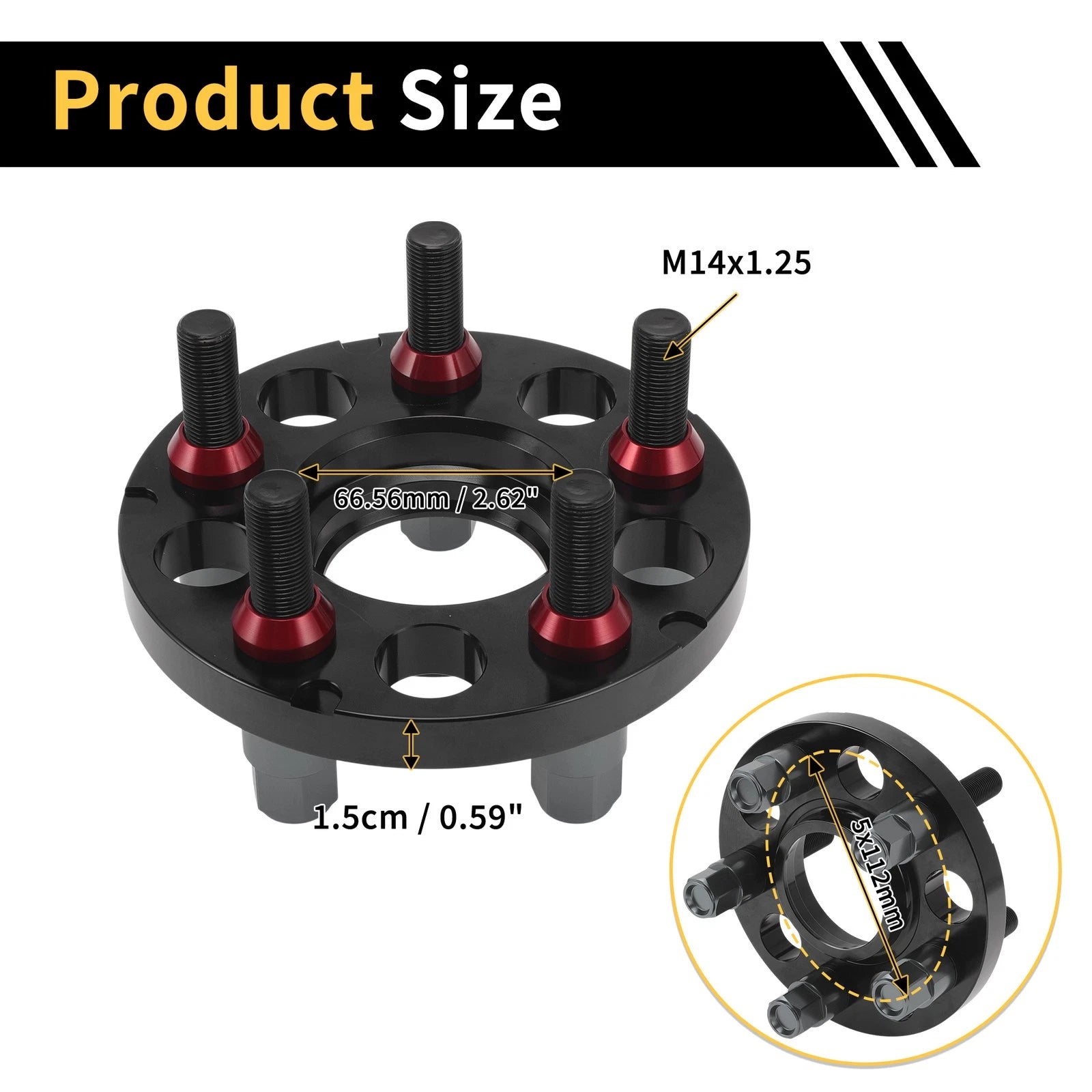2Pcs Wheel Spacers 5x112mm 66.56mm M14x1.25 for BMW Z4 G29 (2019–2020)