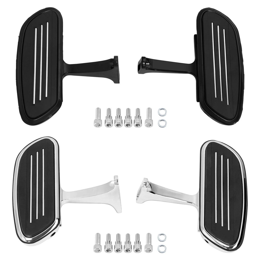 Black/Chrome Passenger Floorboard for Harley Touring (1993–2025)