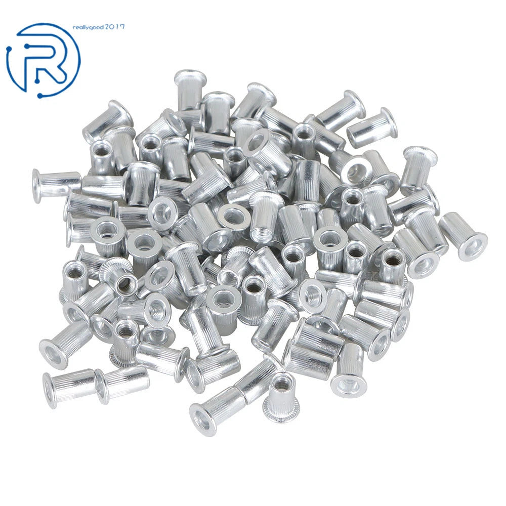 100 Pcs 10-24 Aluminum Rivet Nut for Various Applications