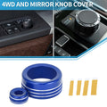 2X Drive Mode 4WD & Mirror Knob Cover for Toyota Tundra (2022–2023) Blue