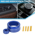 2X Drive Mode 4WD & Mirror Knob Cover for Toyota Tundra (2022–2023) Blue