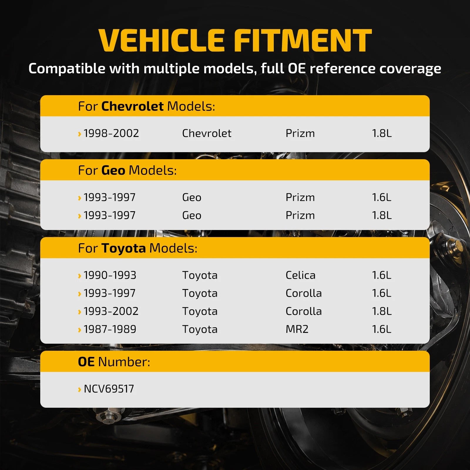 Front Left CV Axle Assembly for Toyota Corolla 1.6L 1993-1997, 1.8L 1993-2002