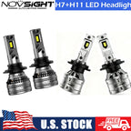 Set of 4 H7 H11 6000K LED Headlight Bulbs for Chevy Traverse (2013–2018)