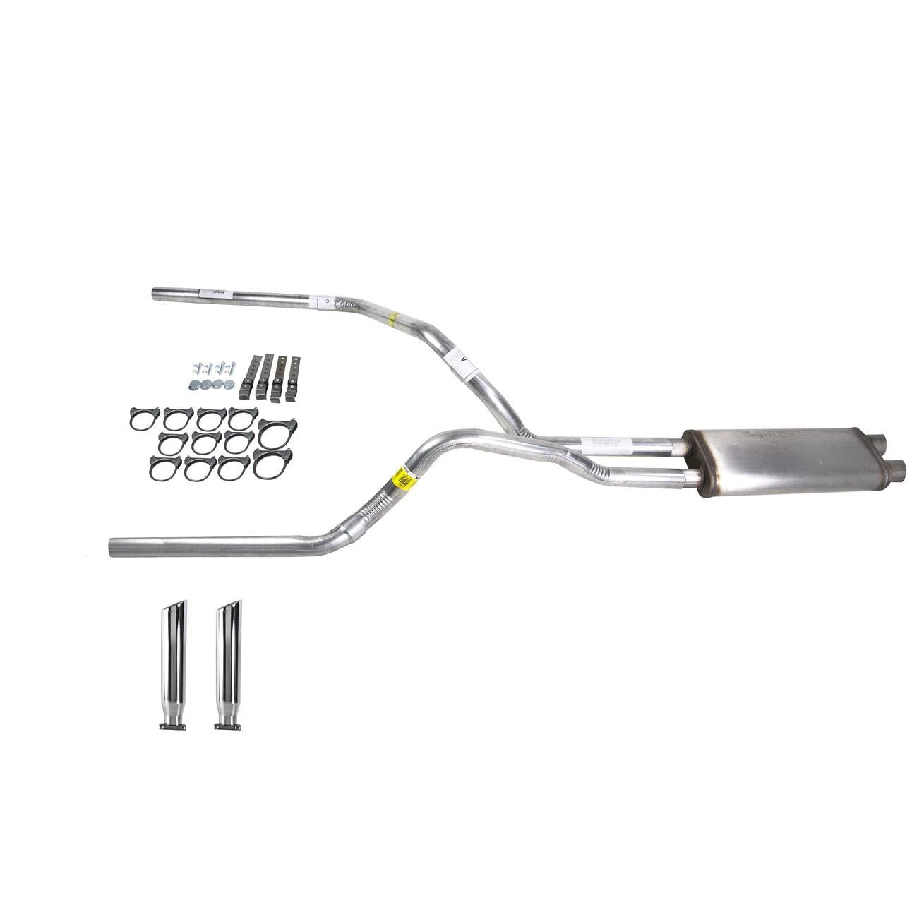 Dual Exhaust 2.5" Pipe Stainless Muffler RC Tip for Tundra (2000–2007)