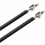 JDM Black Bumper Lip Splitter Strut Rod Tie Support Bars for Dodge Challenger (2015-2023)