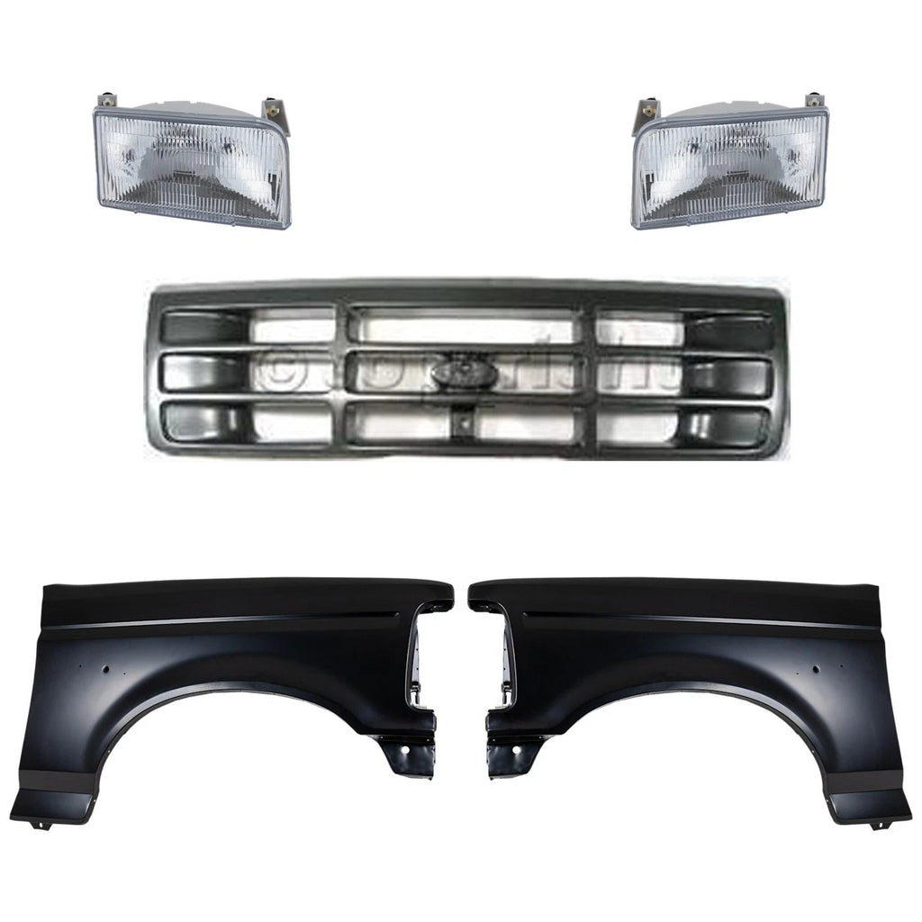 Fender Kit for Ford F-150 F-250 (1992–1996) with Grille & Headlights