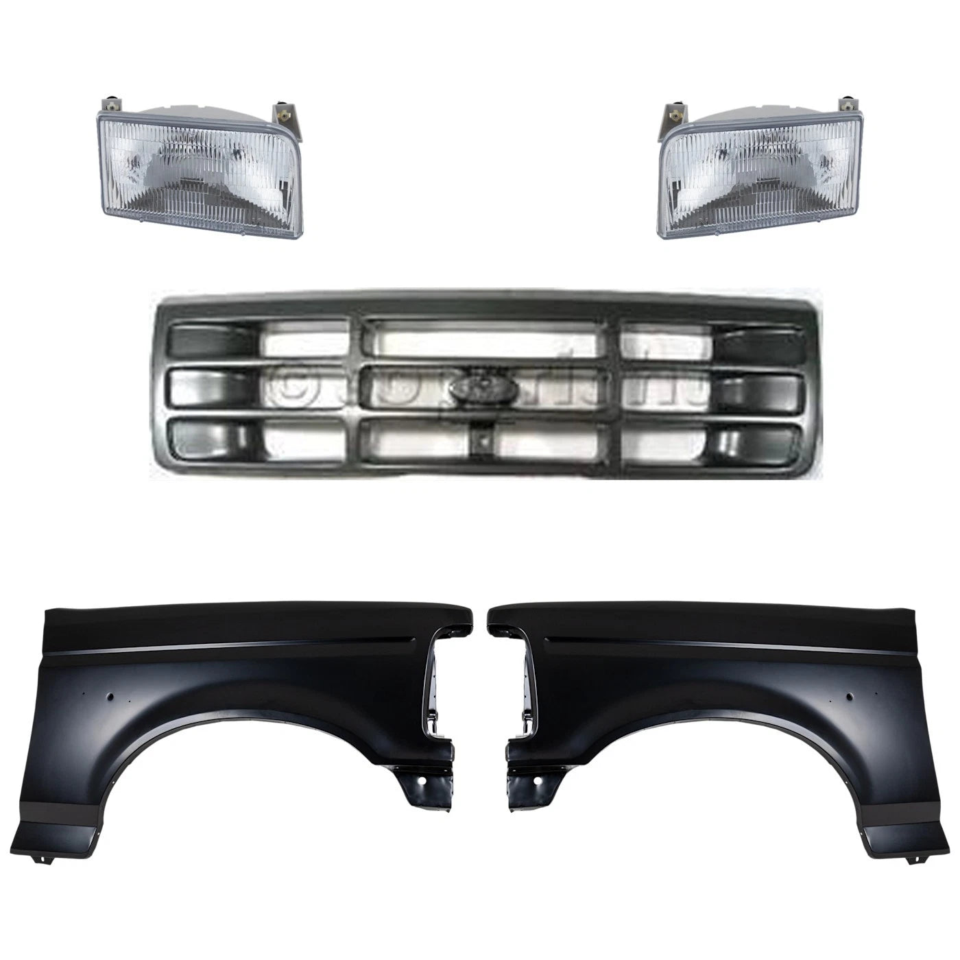 Fender Kit for Ford F-150 F-250 (1992–1996) with Grille & Headlights