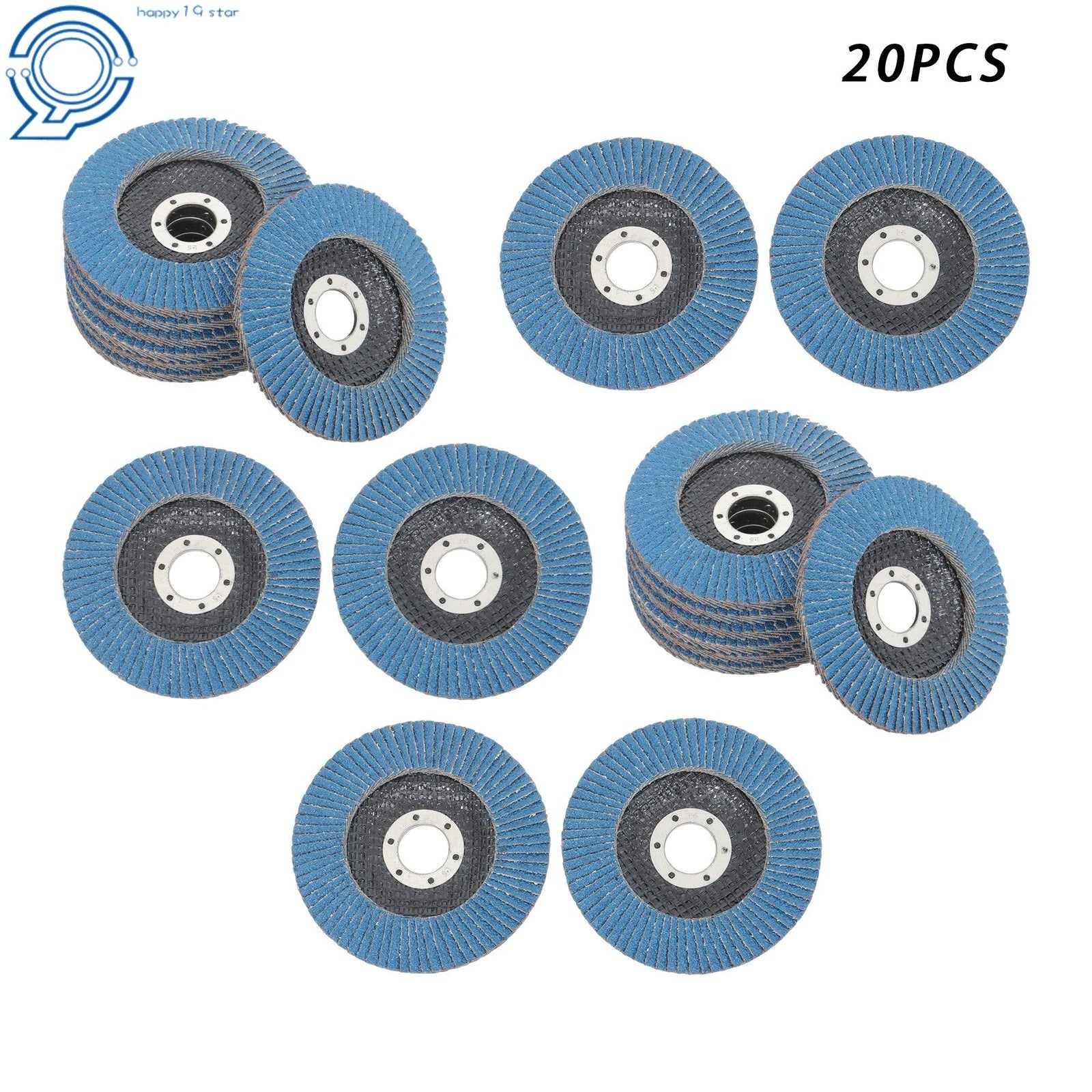20 Pcs Flap Wheels 4-1/2 Inch x 7/8 Inch 60 Grit for Angle Grinder