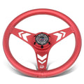 NRG RST-070-RD 330mm Red Racing Steering Wheel for Universal Fit (1" Dish)