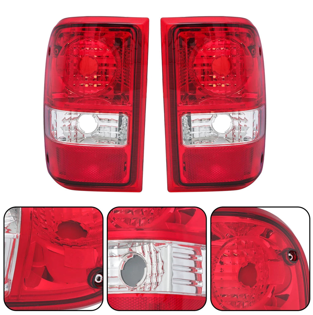 Set of 2 Chrome Tail Lights for Ford Ranger (2001–2011)