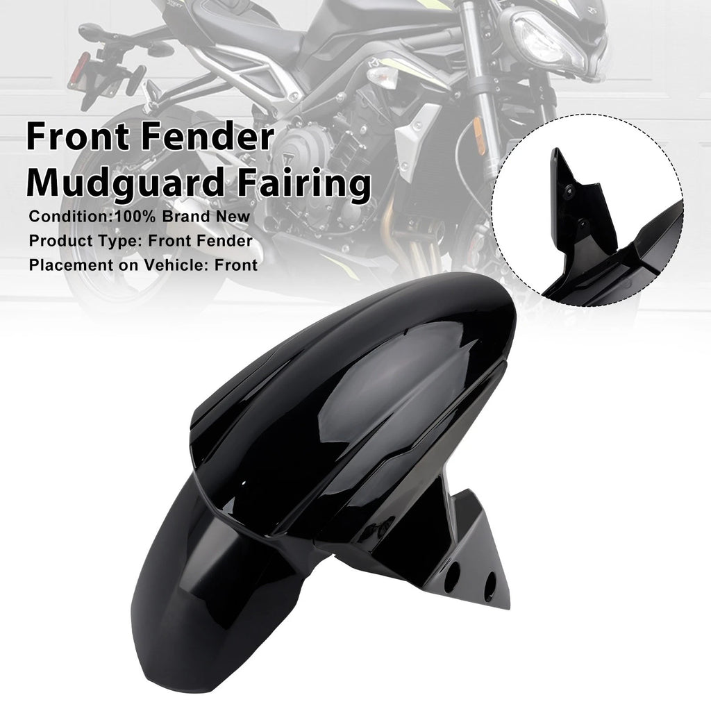 Front Fender Mudguard for Triumph Street Triple 765 R RS (2020–2025) Gloss Black