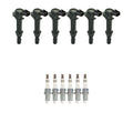 Set of 6 NGK Ignition Coils & Ruthenium Spark Plugs for Dakota Ram 1500 Liberty (2000–2011)