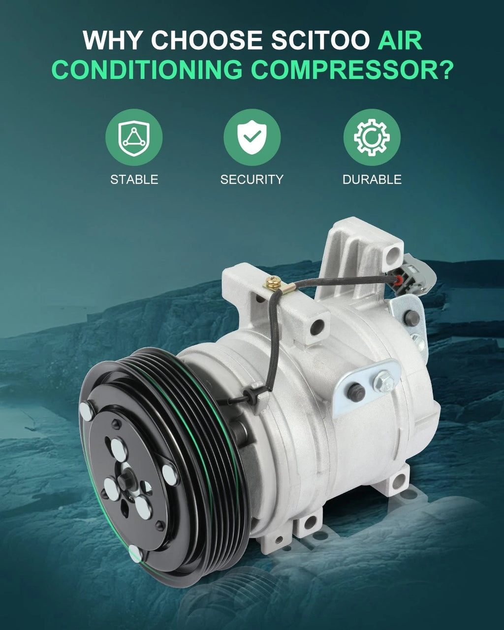 A/C Compressor and Pulley for Mazda 3 (2007–2009)