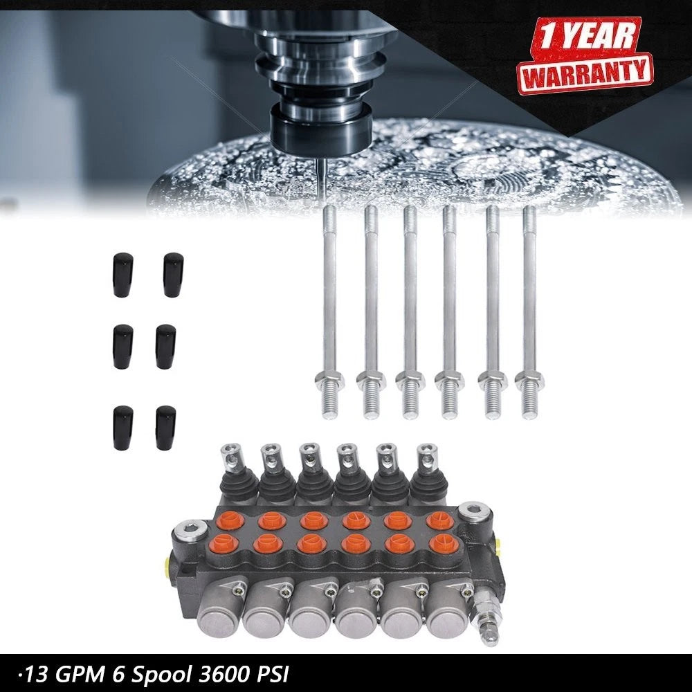 Hydraulic Control Valve for Double Acting Applications (6 Spool, 13 GPM)