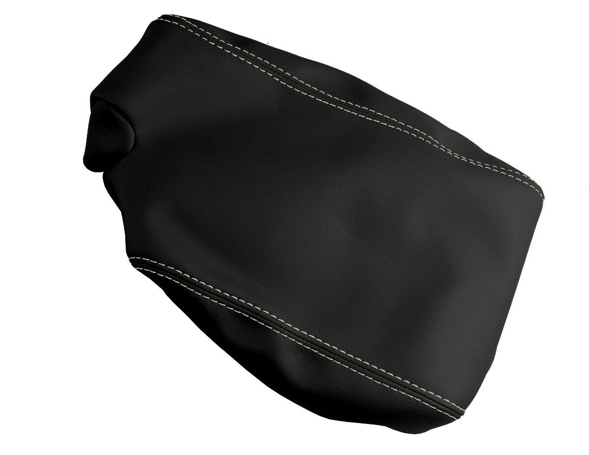 Leather Console Lid Armrest Cover for BMW E90 (2005–2013) Beige Stitch