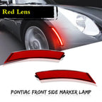 2X Red LED Front Side Marker Lights for Pontiac Solstice (2006–2010)
