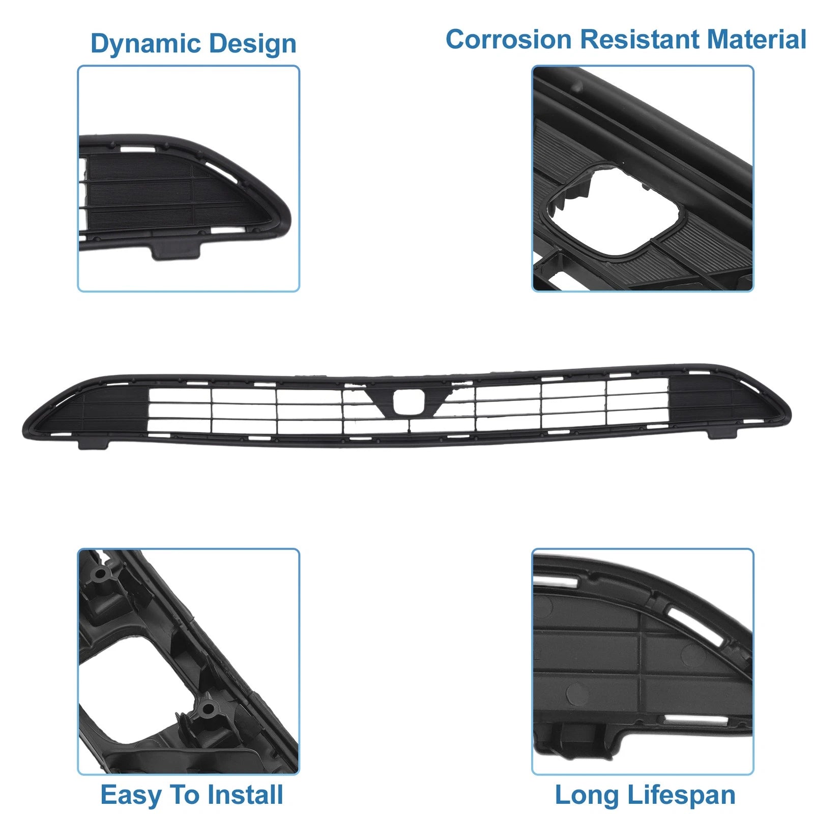 Front Hood Bumper Grille for Toyota RAV4 LE (2016–2018) No.531120R060 Black
