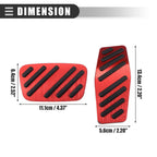 Set of 2 Brake and Accelerator Pedal Covers for Chevrolet Cruze (2009–2020) Black Red
