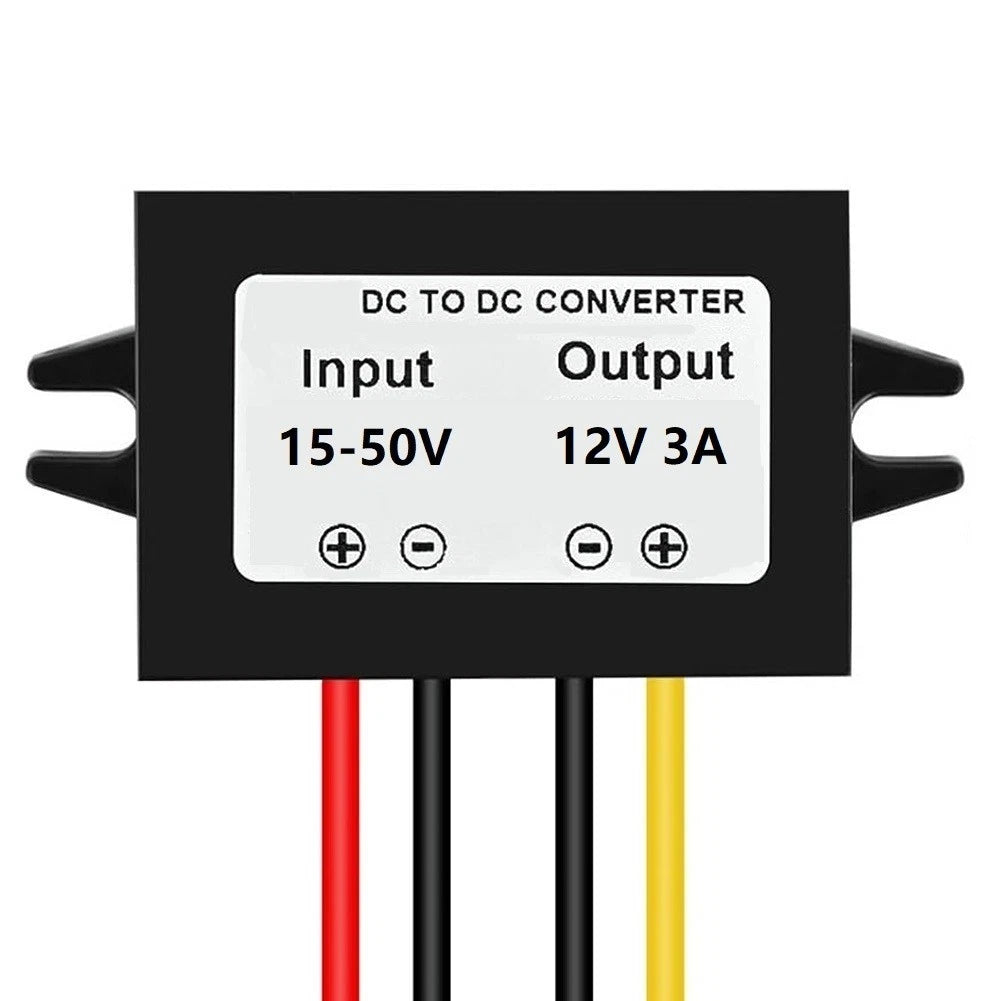 DC-DC Step Down Converter 15-50V to 12V 3A with Thermal Overload Protection