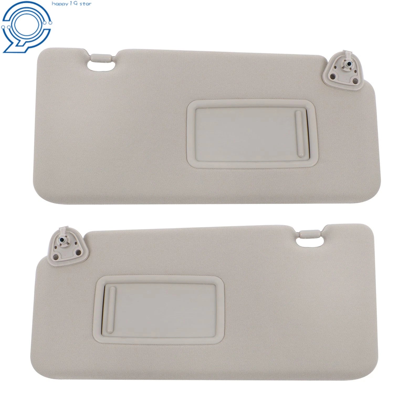 Sun Visors Pair for Nissan Versa (2007-2012) with Mirror Gray