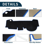Dashboard Cover Mat for Honda N-WGN JH3/JH4 (2013–2020) Black Blue Set of 1