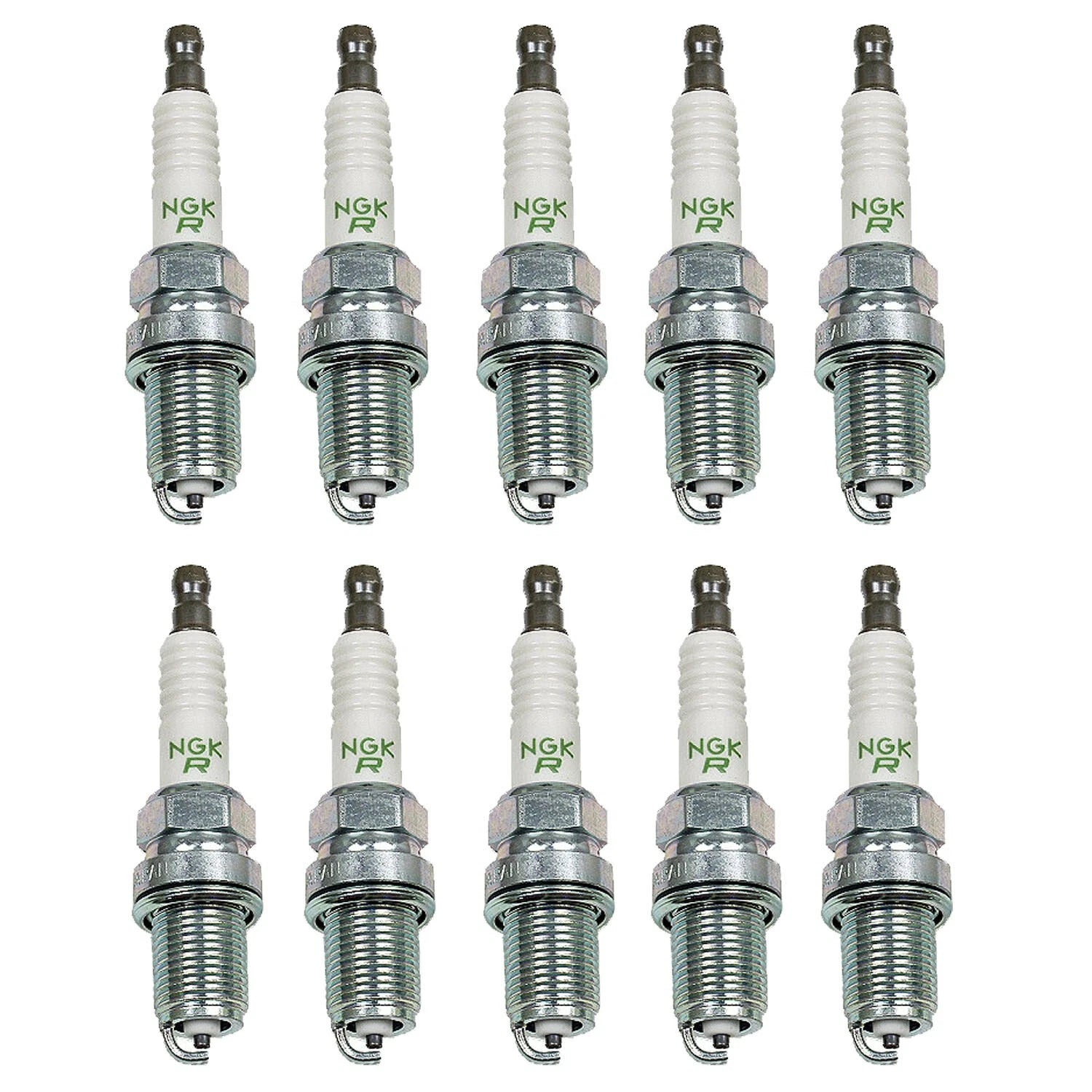 Set of 10 NGK V-Power Spark Plugs (Gap 0.044) for