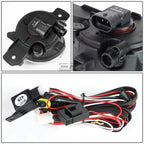 Fog Light Lamp Set for Nissan Rogue (2014–2016) - Smoked Lens, Switch, Bezel