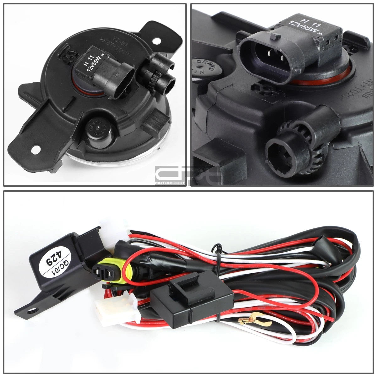 Fog Light Lamp Set for Nissan Rogue (2014–2016) - Smoked Lens, Switch, Bezel