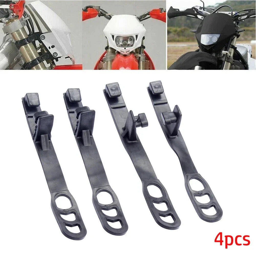 4 x Headlight Rubber Straps for Off-road Motorcycle (Fits Various Models)