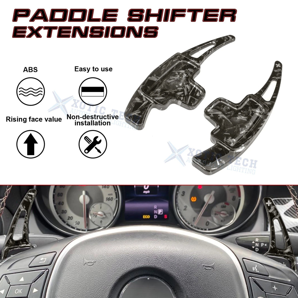 Black Forged ABS Paddle Shifter Extension for Mercedes-Benz (2019-2024)